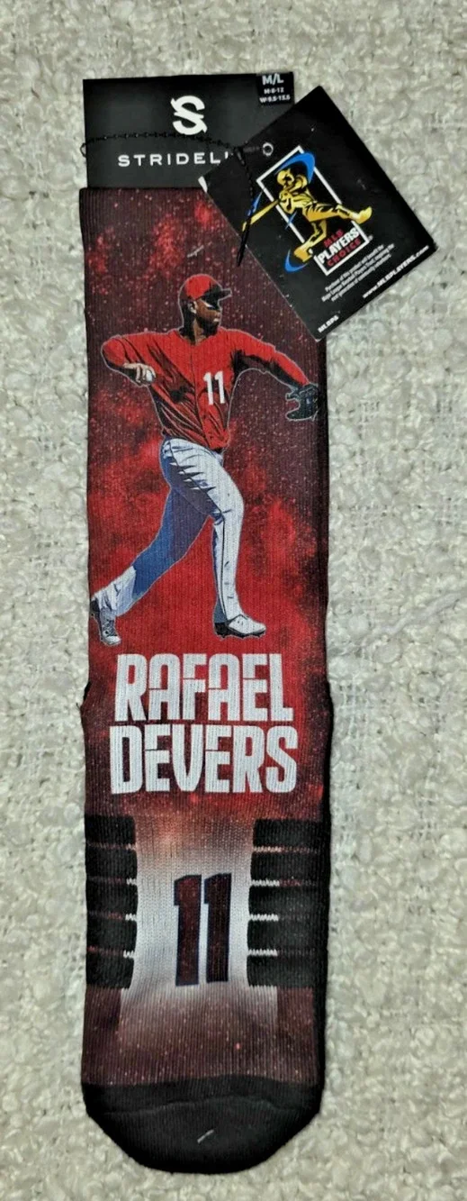 Rafael Devers #11 Boston Red Sox Men’s Athletic Socks Strideline NWT M/L